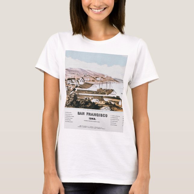 Camiseta Vista de San Francisco, 1849 (Frente)