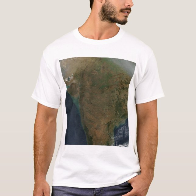 Camiseta Vista de satélite da Índia Central (Frente)