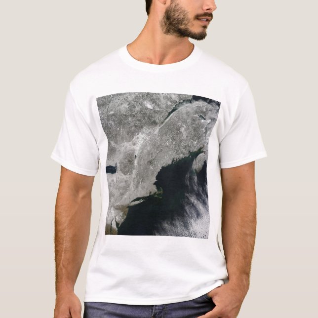 Camiseta Vista de satélite da neve (Frente)
