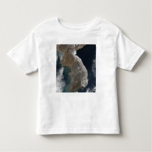 Camiseta Vista de satélite da queda de neve