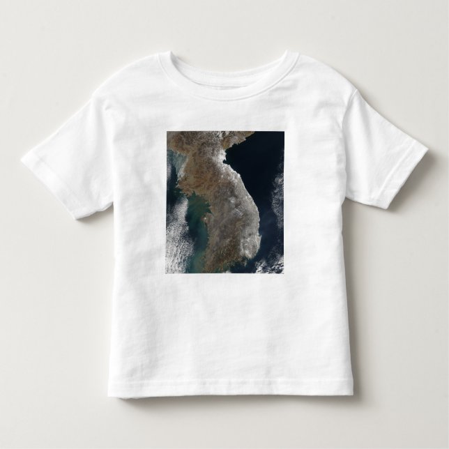 Camiseta Vista de satélite da queda de neve (Frente)
