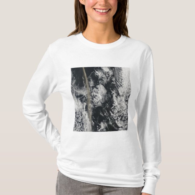 Camiseta Vista de satélite de uma pluma de cinzas (Frente)