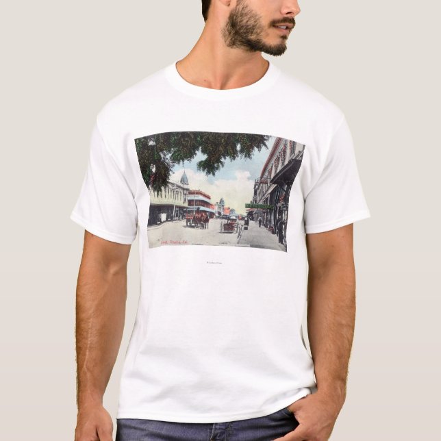 Camiseta Vista de StreetVisalia principal, CA (Frente)