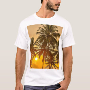 Camiseta Vista de Sunset de Praia do Sri Lanka
