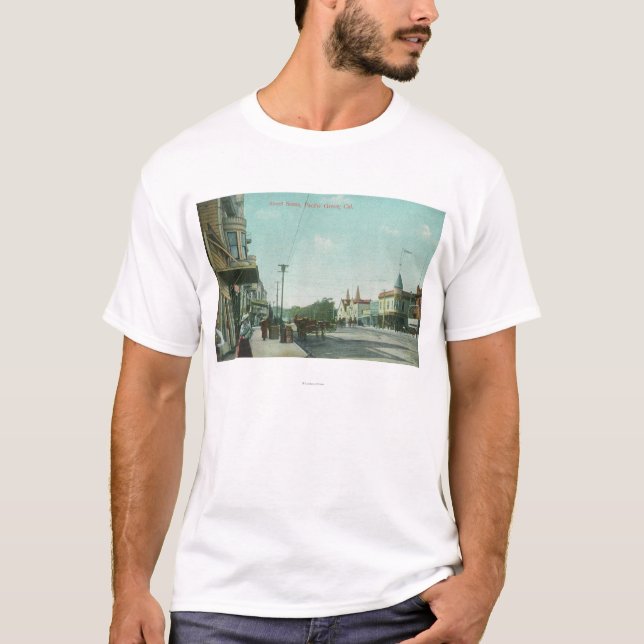 Camiseta Vista de um bosque de ScenePacific da rua, CA (Frente)