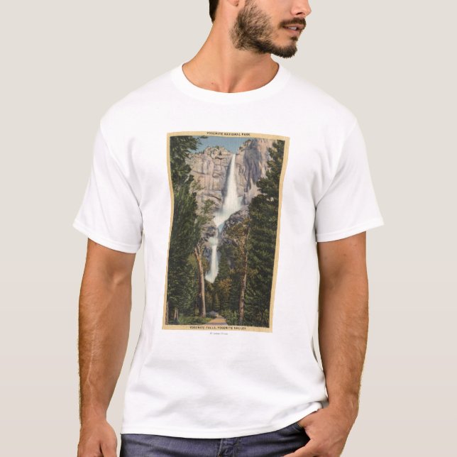 Camiseta Vista de Yosemite Falls & de vale (Frente)