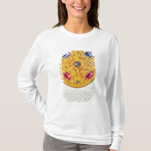 Camiseta Vista dianteira de um ornamento peitoral