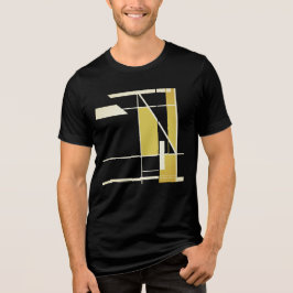 Camiseta Vista do Abstrato MCM Geométrico Geométrico Dourad