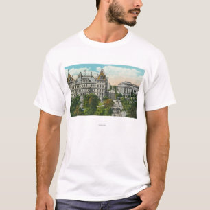 Camiseta Vista do Capitólio do estado & educacional