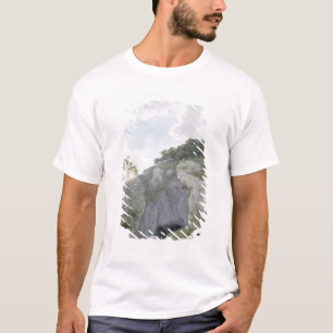 Camiseta Vista do castelo e da caverna em Castelton