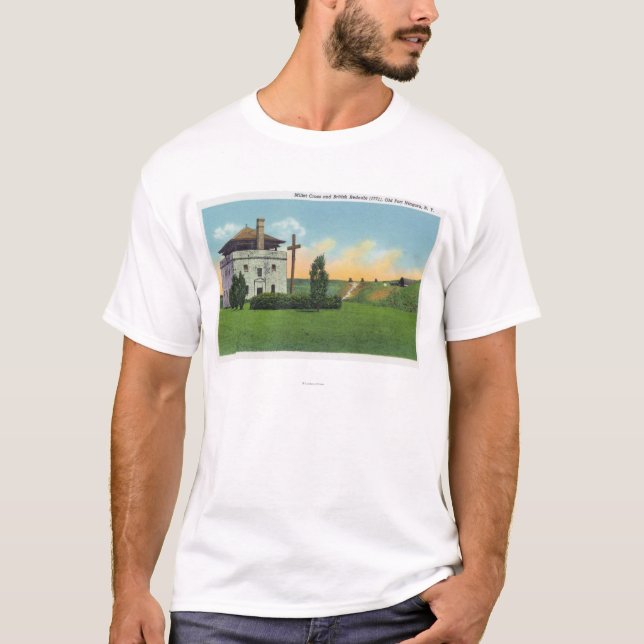 Camiseta Vista do corpo de Garde no castelo francês velho (Frente)