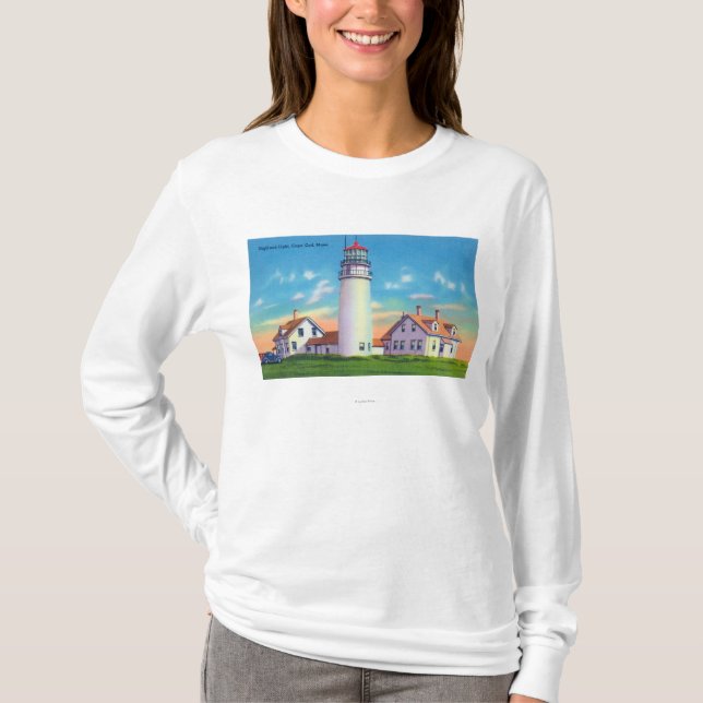 Camiseta Vista do farol das montanhas (Frente)