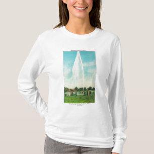 Camiseta Vista do geyser de Myrtledale no Hot Springs