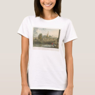 Camiseta Vista do grande pagode de Dagon em Rangoon do