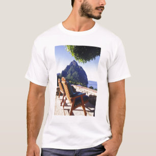 Camiseta Vista do Gros Piton da Villa Stonefield Estate