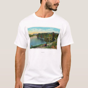 Camiseta Vista do lago do tanoeiro Hwy de Fenimore