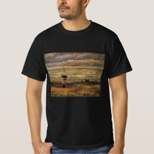 Camiseta Vista do mar em Scheveningen por Vincent van Gogh