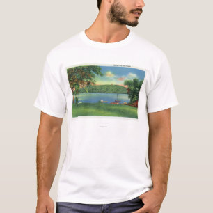Camiseta Vista do monte e da torre de Scargo
