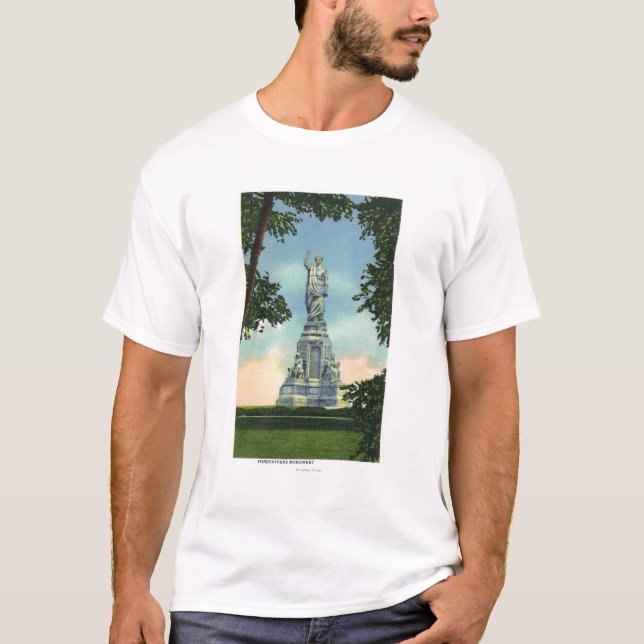 Camiseta Vista do monumento das ascendências # 2 (Frente)