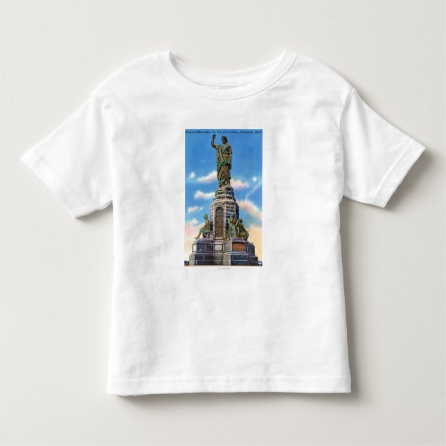 Camiseta Vista do monumento nacional às ascendências dos (Frente)