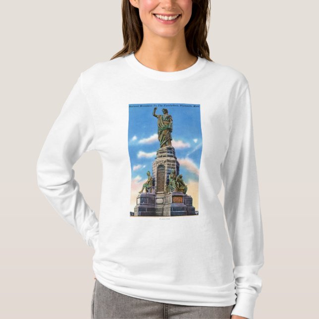 Camiseta Vista do monumento nacional às ascendências dos (Frente)
