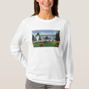 Camiseta Vista do norte do lago de Fort William Henry