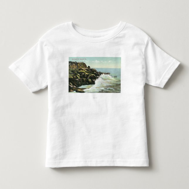 Camiseta Vista do penhasco da cabeça calva (Frente)