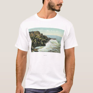 Camiseta Vista do penhasco da cabeça calva