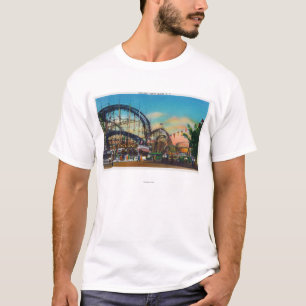 Camiseta Vista do roller coaster do ciclone # 1