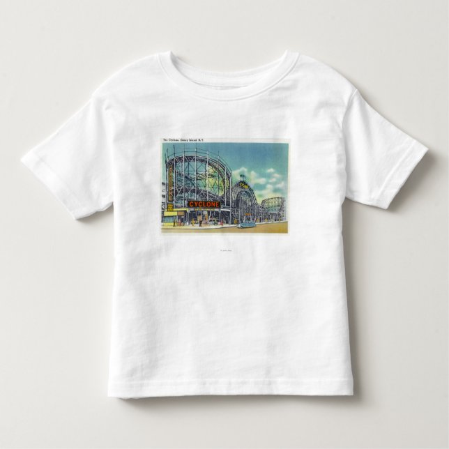 Camiseta Vista do roller coaster do ciclone # 2 (Frente)