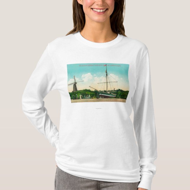Camiseta Vista do Sloop ártico de Amundsen (Frente)