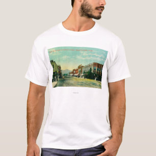 Camiseta Vista do sul da sexta rua da estrada de ferro