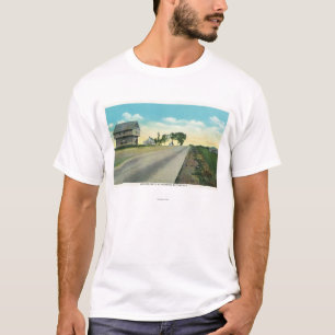Camiseta Vista do sul do campo de batalha de Saratoga