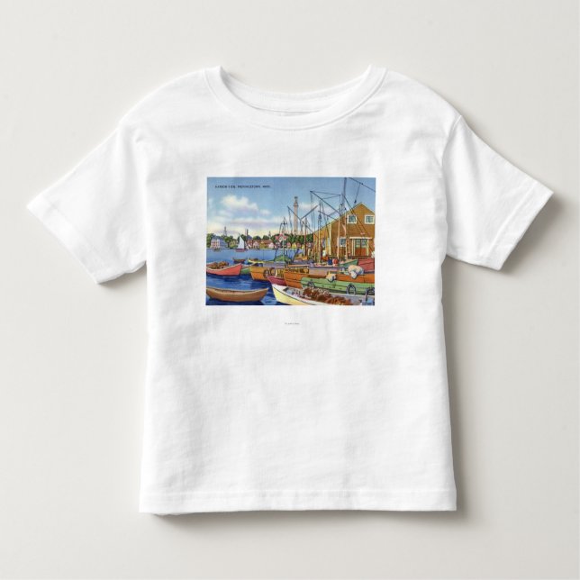 Camiseta Vista dos barcos no porto (Frente)