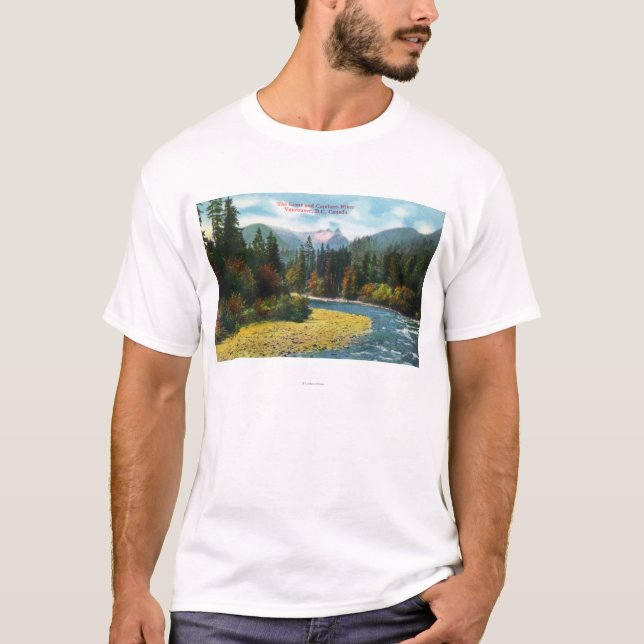 Camiseta Vista dos leões e do rio de Capilano (Frente)