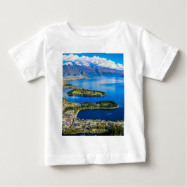 Camiseta Vista em Queenstown do Pico de Bob, Nova Zelândia