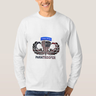 Camiseta Vista Esta Bandeira de Paraquedistas Americana