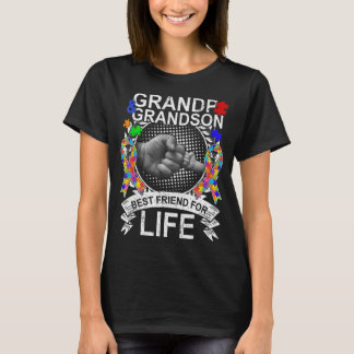 Camiseta Vista este vovô e neto Autismo do melhor amigo