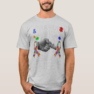 Camiseta Vista este vovô e neto Autismo do melhor amigo 