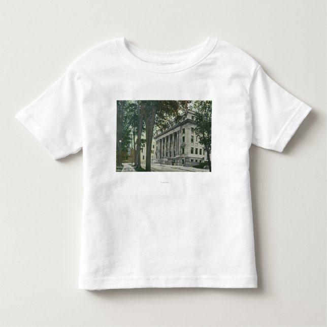 Camiseta Vista exterior da casa de tribunal de comarca (Frente)
