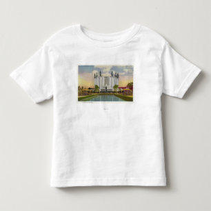 Camiseta Vista exterior da construção do viagem
