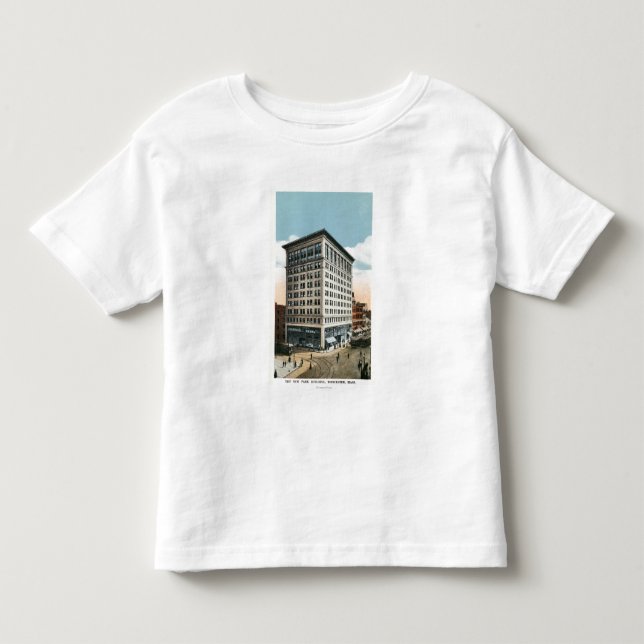 Camiseta Vista exterior da construção nova do parque (Frente)