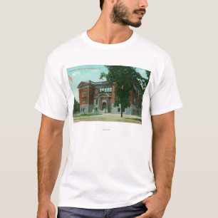 Camiseta Vista exterior da escola secundária 3