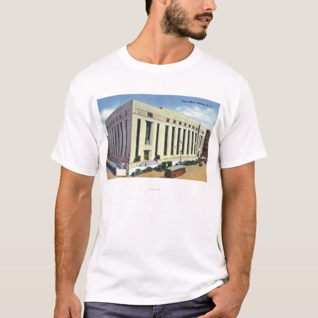 Camiseta Vista exterior da estação de correios # 2 (Frente)