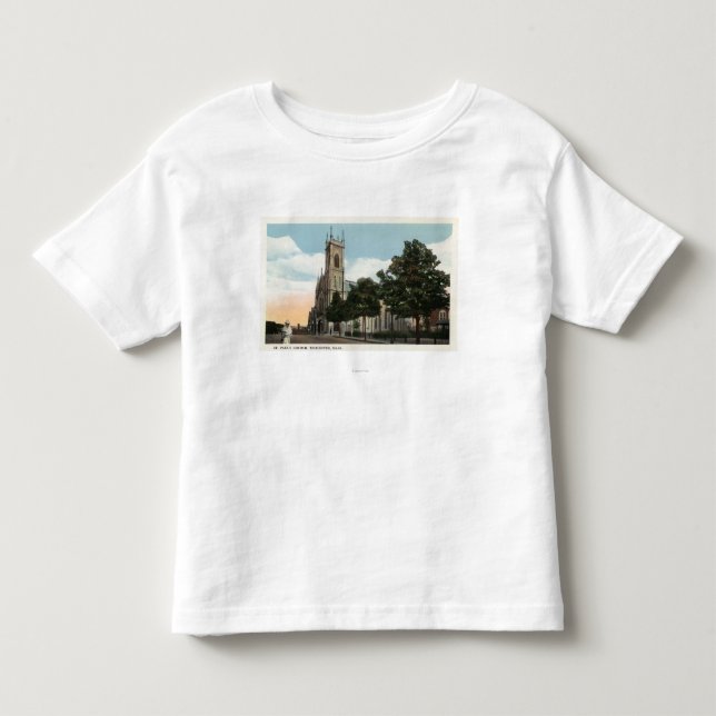 Camiseta Vista exterior da igreja de St Paul (Frente)