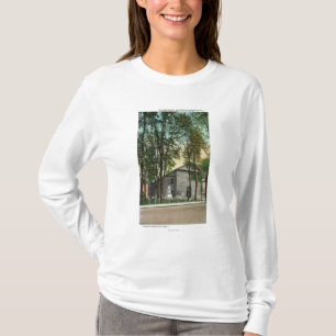 Camiseta Vista exterior da igreja do Dutch do protestante