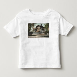 Camiseta Vista exterior de um bungalow californiano