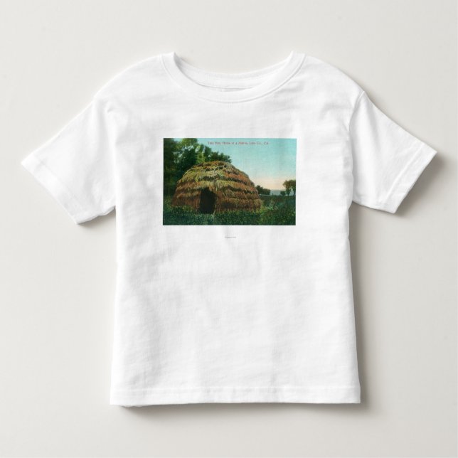 Camiseta Vista exterior de um condado de Tule HutLake, CA (Frente)