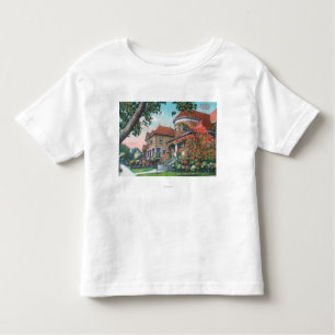 Camiseta Vista exterior de uma residência típica