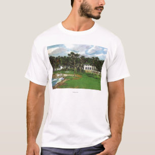 Camiseta Vista exterior do alojamento de Pebble Beach &